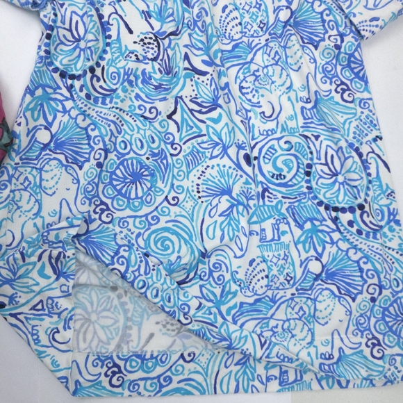 Lilly Pulitzer Blue and White Swirl Dress Sz Small - Picture 3 of 9